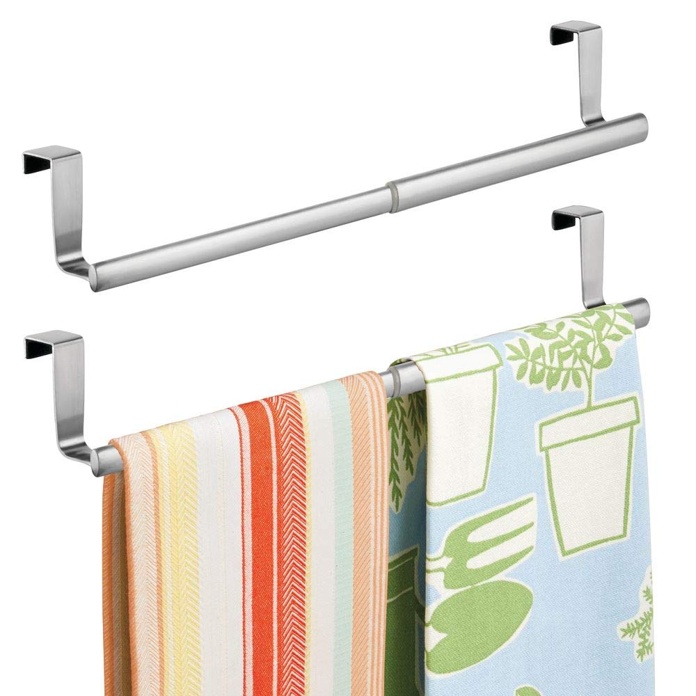 mDesign Adjustable, Expandable Kitchen Over Towel