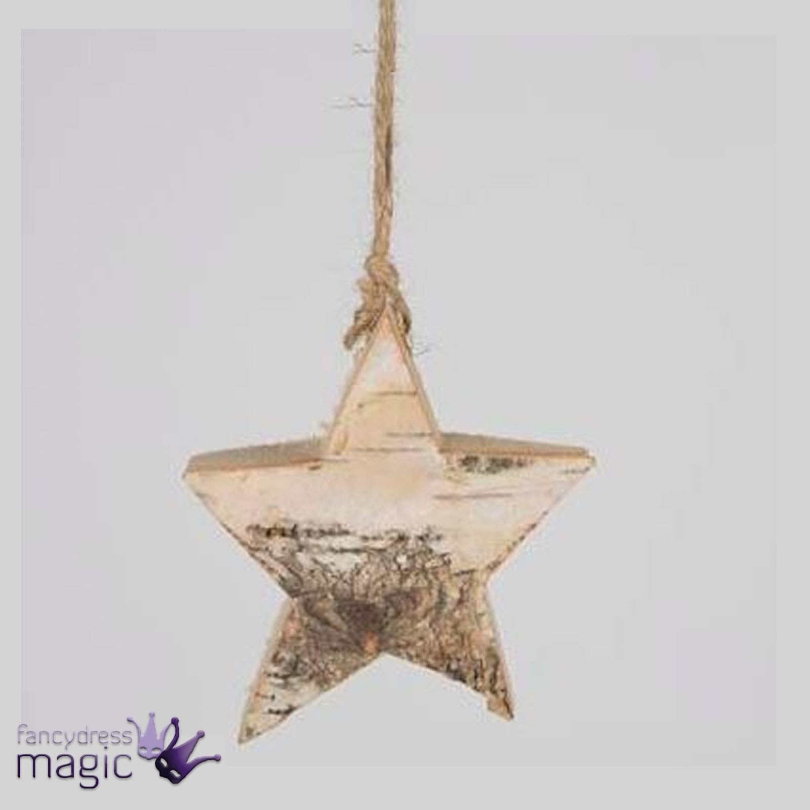Sass & Belle 8 Rustic Bark Star Christmas Tree Festive Home Decoration Handmade