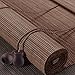 WXJ13 One Roll 50 Yards Brown Braided Nylon Lift Shade Cord with 5 Pack Brown Wood Cord Knobs, 1.8 mm (Brown)