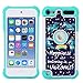 iPod Touch Case, iPod Touch 5 Case, iPod Touch 6 Case, MagicSky [Shock Absorption] Studded Rhinestone Bling Hybrid Dual Layer Armor Defender Protective Case Cover For iPod Touch 5th / 6th Gen-UNICORNS