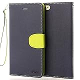 iPhone SE Case, iPhone 5S Case, IPHOX Magnetized Closure Card Slots Money Pouch, Retro Leather Wallet Case Purse Protective Cover Stand Feature Flip Book Case for iPhone 5s/5/SE (Blue)