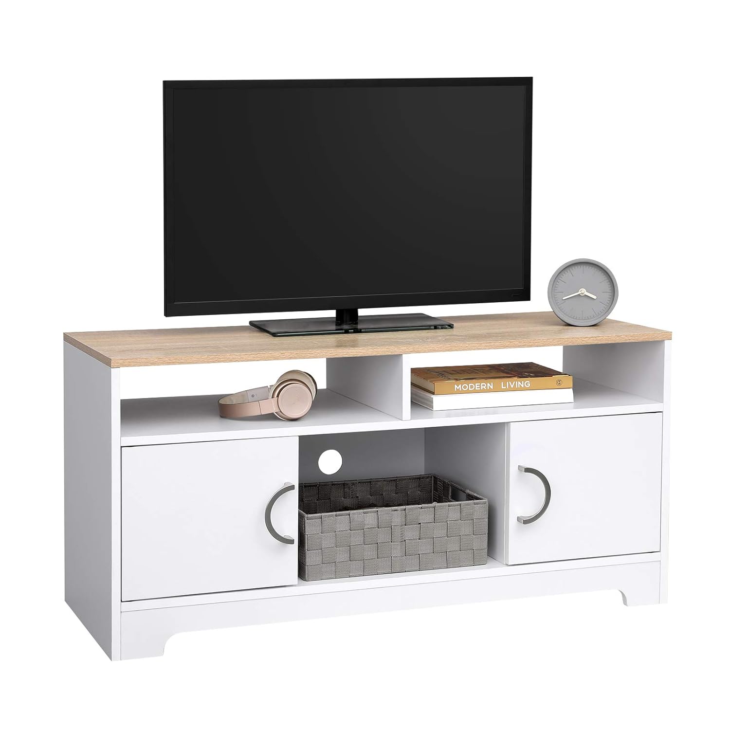 VASAGLE Mueble Para TV Soporte Para TV Con Puertas Para Sal oacute n