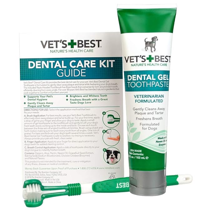Vet's Best Enzymatic Plaque and Tartar Fighting Dental Care Toothpaste