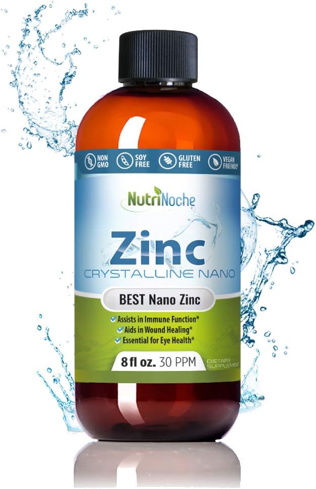 Amazon.com: NutriNoche Pure Crystalline Liquid Zinc Supplement - 30 PPM -  Colloidal Minerals: Health & Personal Care