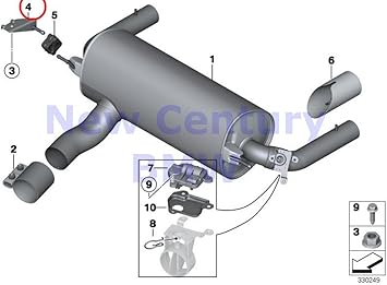 Amazon Com Bmw Genuine Exhaust System Rear Rear Muffler Right Bracket M235i M235ix M235i M235ix 335i 335ix Hybrid 3 435i 435ix 435i 435ix 335ix 435i 435ix Automotive