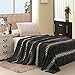 Plazatex Animal Prints MicroPlush Leopard King Blanket Gray & Black