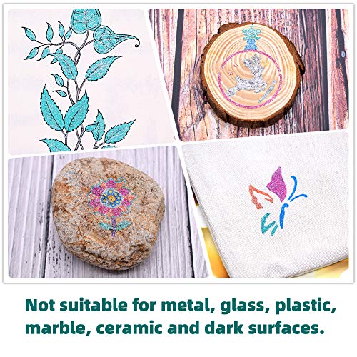 TWOHANDS Glitter Paint Markers,Drawing Pens,Water-Based,12 Assorted Colors,Great for Paper,Posters,Greeting and Gift Cards - Thumbnail 2