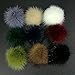 ZAKIA Women' Fluffy Mink Fur Pom Removable Shoe Clips Clutch Wedding Decoration Pack of 2