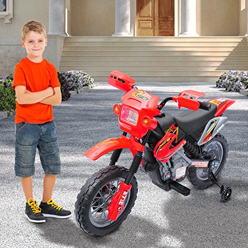 Qaba 6V Kids Motorcycle Dirt Bike Electric BatteryPowered RideOn Toy