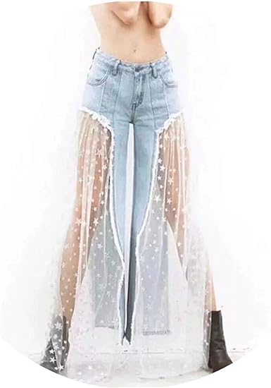 plus size lace jeans