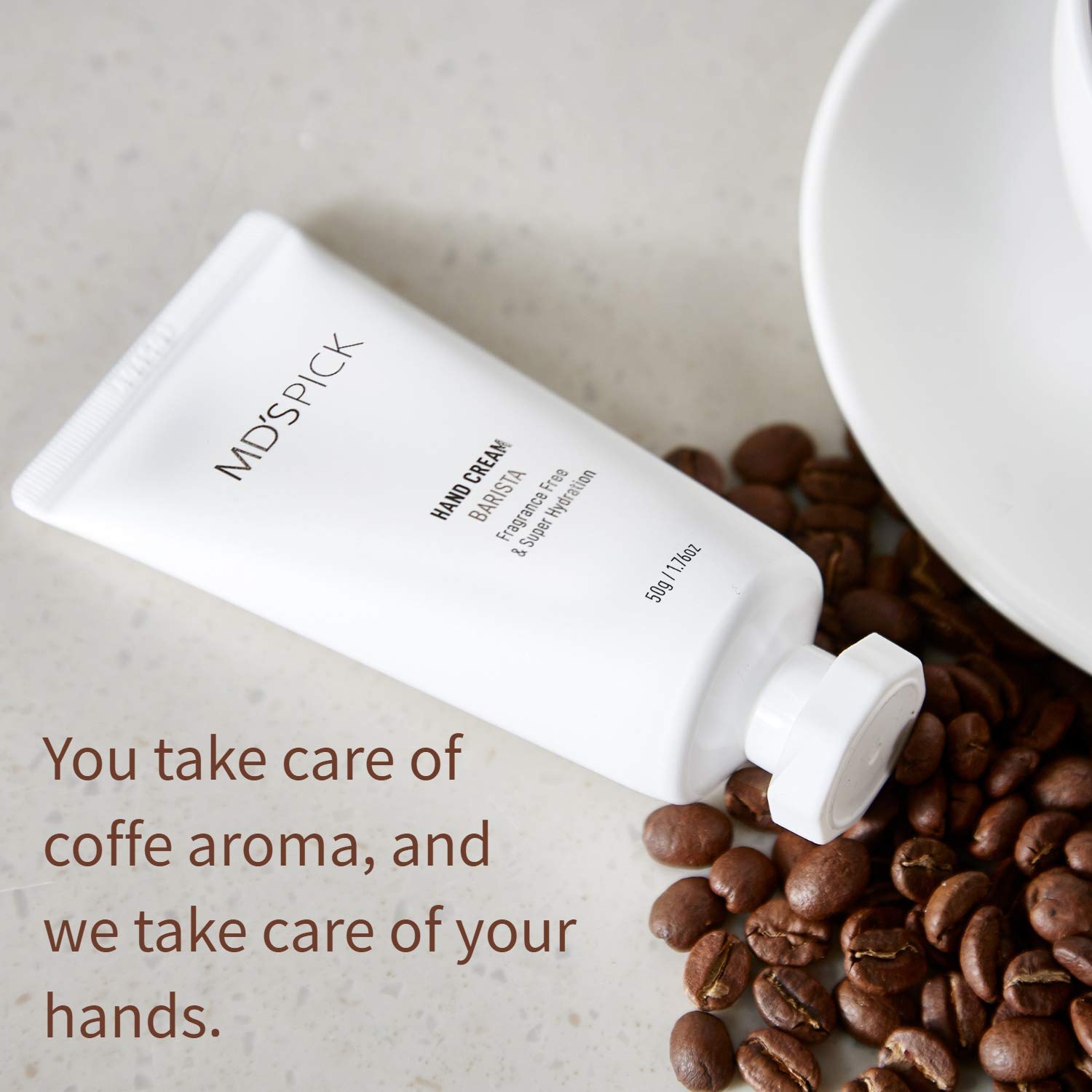 MD'S PICK Barista Hand Cream - Perfect Fragrance Free, Non-sticky, for Dry Cracked Working Hands of Women & Men, Unscented Hand Lotion for Women I Travel Size 1.76 oz Tube (pack of 1) : Beauty