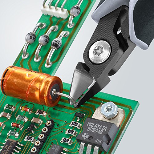 Knipex Präzisions-Elektronik-Seitenschneider ESD brüniert, mit Mehrkomponenten-Hüllen 125 mm 79 32 125 ESD – Bild 5