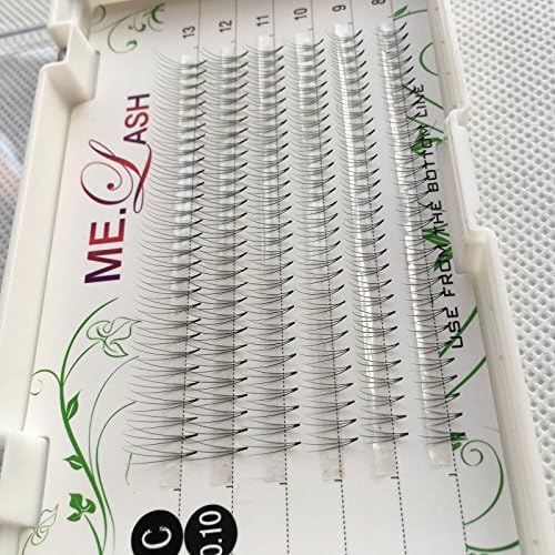 Cupidlovehair 3D 0.07mm Thickness C Curl Volume Individual Grafting Eyelashes Extensions 8mm to 13mm Mixed Length Professional Makeup Lashes Natural Black Soft (3D 0.10mm Thickness)