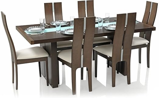Royal Oak Daffodil Six Seater Dining Table Set (Walnut)