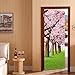 Fymural 3D Retro Stone Step Door Wall Mural Wallpaper Stickers Vinyl Removable Decals for Home Room Decoration 30.3x78.7