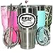 Insulated Stainless Steel Travel Tumbler - 30 oz Coffee Thermal Mug with 2 Tumbler lids New Spill Proof Flip Top Lid, 2 Stainless Steel Straws – Like Yeti Tumbler For Ice Drink & Hot Beverage, by EPIC