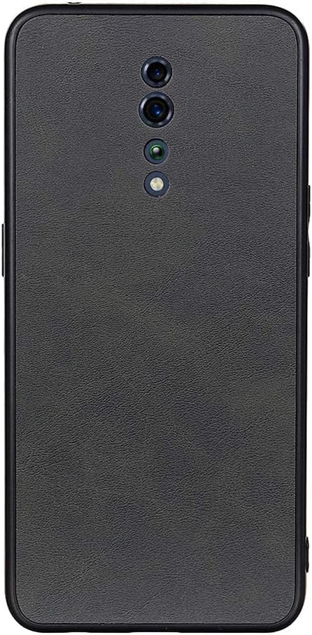 LUSHENG Oppo Reno Z Case, Retro Soft TPU Shock Absorption Non-Slip Soft Edge Cover for Oppo Reno Z - Black
