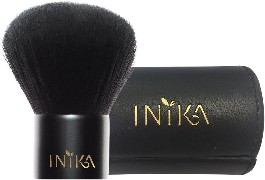 INIKA Pro Vegan Kabuki Brush, MakeUp Brush, Protective Case, Soft Bristles, Every Day Use, Cruelty Free
