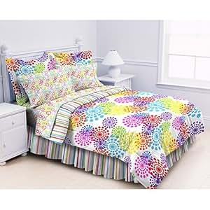 Amazon.com: Polka Dots & Stripes GIRLS Twin Comforter Set