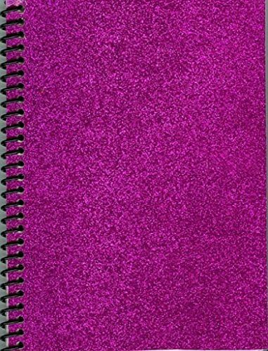Sticker Collecting Album, 5x7" Brilliant Deep Pink Sparkle Glitter, Re-usable Pages