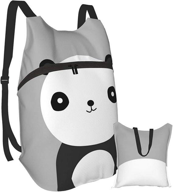 Amazon Co Jp かわいいパンダ Panda 超軽量パッカブルバックパック 折りたたみ リュックサック 大容量 防水 耐久性 多機能通気性 収納ナップサック 携帯用 旅行用 通学 通勤 男女兼用 服 ファッション小物