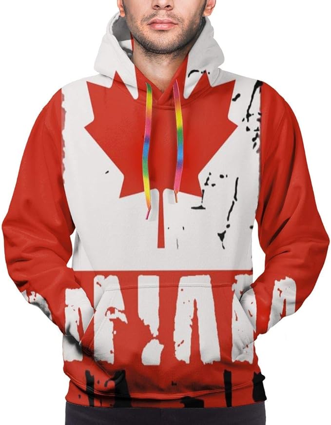 Kanadische Flagge Kanada Herren Hoodies Aktive Sweatshirts Mode Neuheit