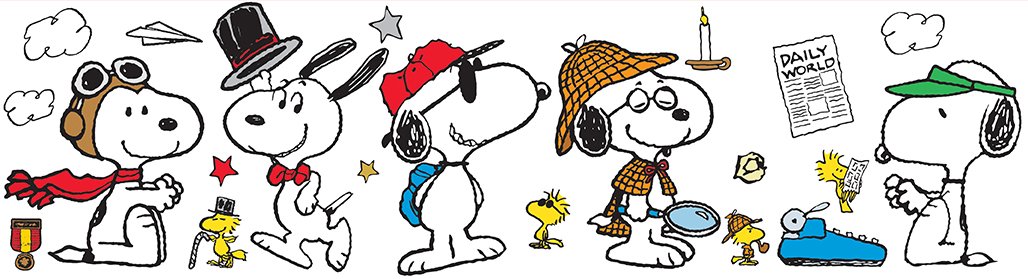 Eureka Peanuts and Snoopy Bulletin Board Set and Classroom Decorations, 0.1'' x 18'' x 28'', 44pc