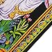 Lord Krishna Indian Decor Cotton Tapestry Poster Size Black Wall Hanging 42X30 Inches