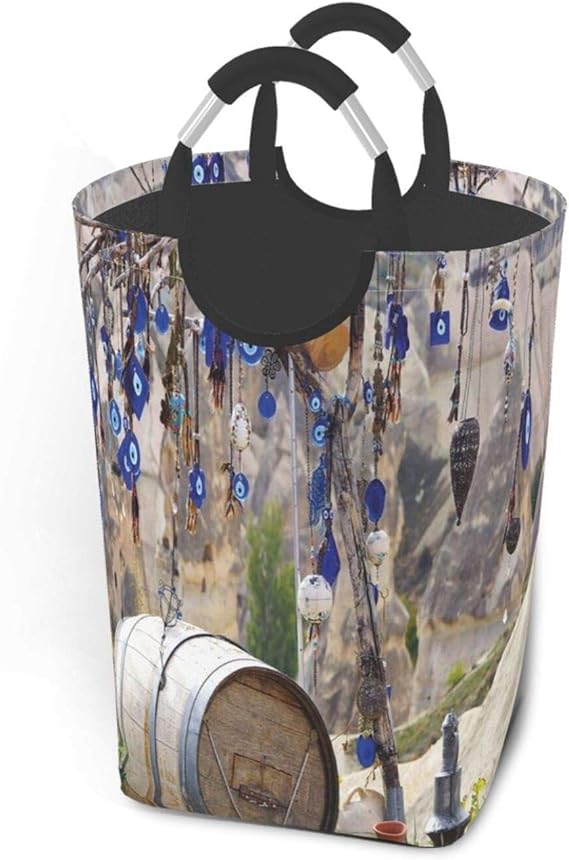 Cesta de cesto de lavandería, estampado de jardín de dibujos animados