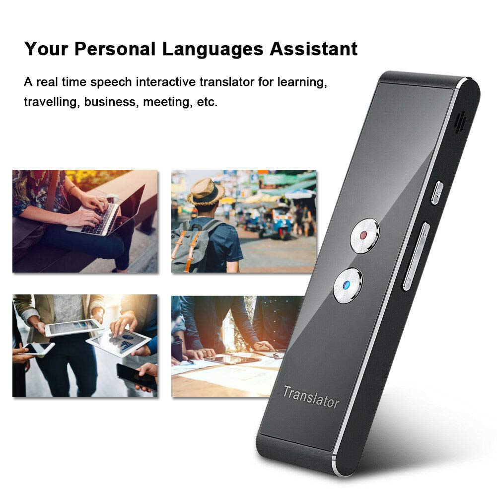 Gold For Learning Travelling Business And Meeting Languages Translation Smart Voice Translator Portable Intelligent Two Way Real Time Speech Translator Bluetooth 2 4g Interpreter Support 30 Electronic Dictionaries Thesauri Translators Office