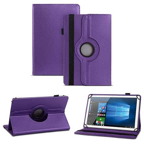 NAUC Schutzhülle für Smartbook S10 / S10Q Tablet hochwertigem Kunstleder mit Standfunktion und 360° Drehfunktion Hülle Cover 