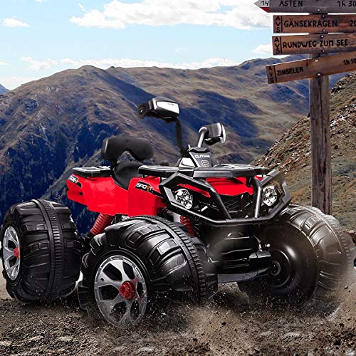 Hulaloveshop US Ship 5-7 Days 12V Battery Powered Riding ATV Quad Electric - Thumbnail 2