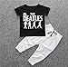 1Set Kids Baby Boy T-shirt Long Pants (9M, Black)
