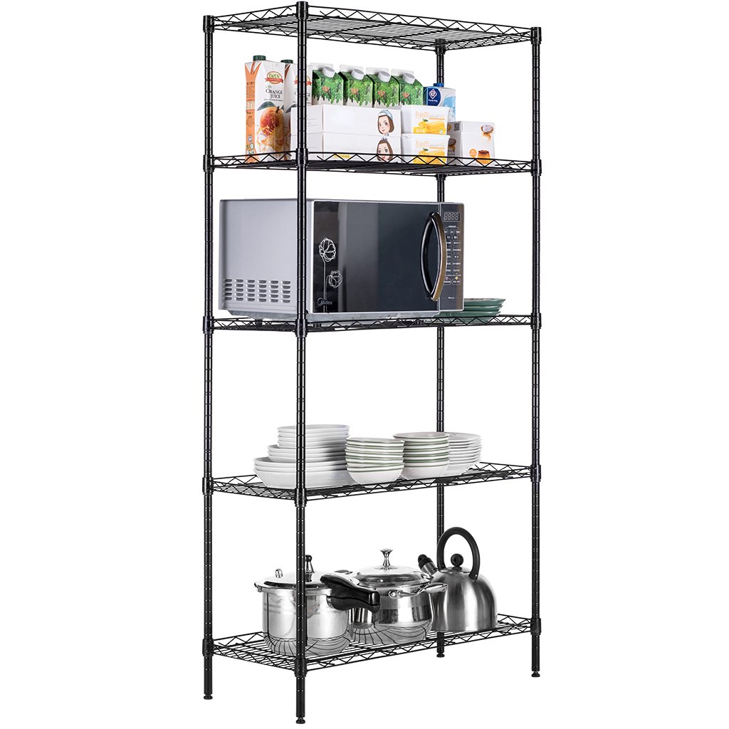 LANGRIA 5 Tier Storage Shelf Wire Shelving Unit Free Standing...