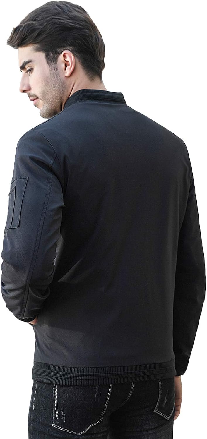 sandbank Men's Slim Fit Lightweight Softshell Flight Bomber Jacket Coat at  Men’s Clothing store