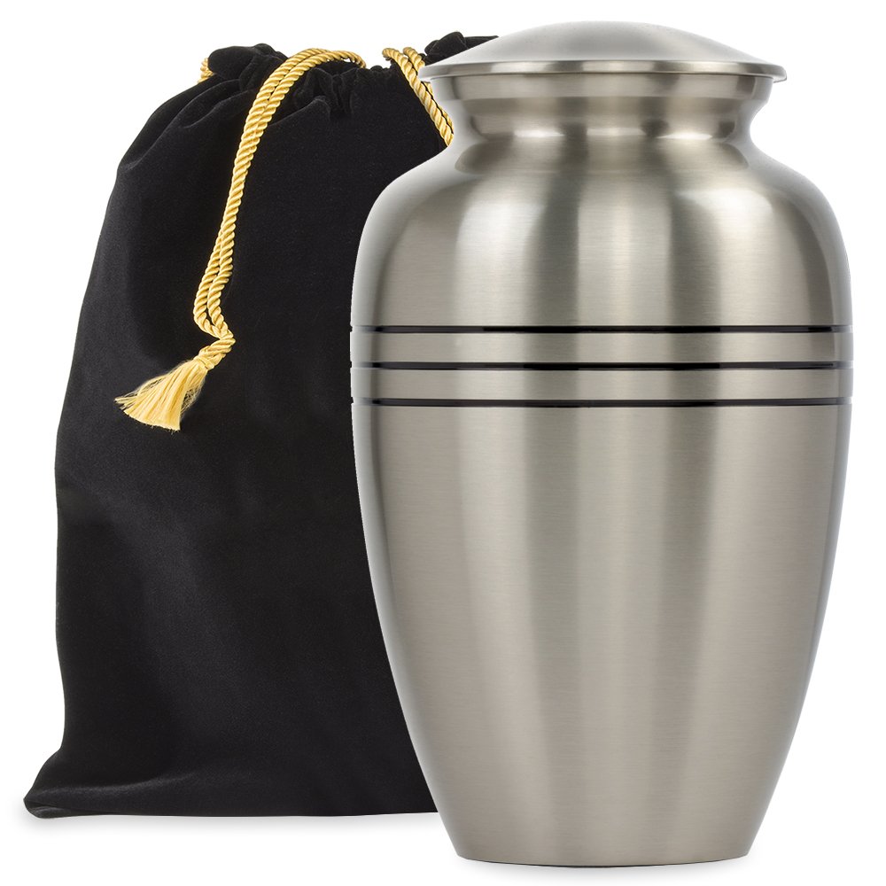 Grace and Mercy Pewter Large Urn for Human Ashes A Beautiful and