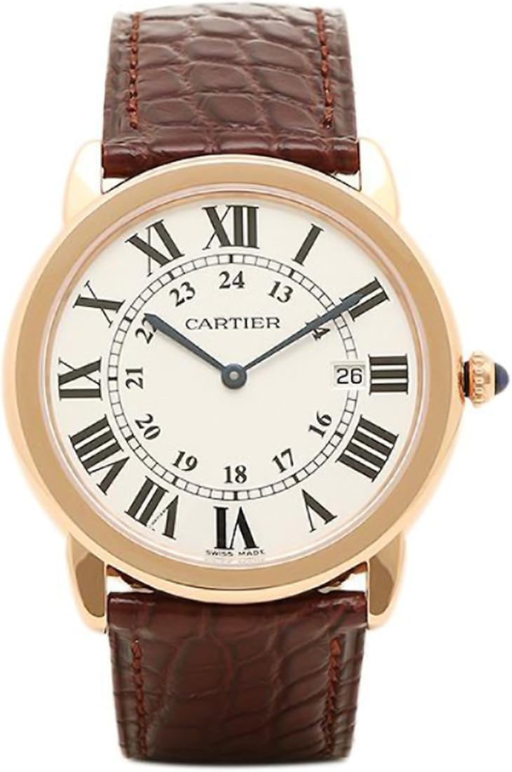 カルティエ Cartier カルティエ 時計 Cartier W ロンドソロ Lm メンズ腕時計 ウォッチ ピンクゴールド ブラウン シルバー 並行輸入品 メンズ腕時計 腕時計 通販 Amazon