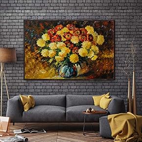 Floating Framed Canvas Wall Art for Living Room, Bedroom Bouquet Canvas Prints for Home Decoration Ready to Hang - 16x24 inches