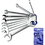 SPEEDWOX Mini Wrench Metric 10 Pcs Ignition Wrench Set 4mm-11mm Open End and Box End Standard Combination Wrench Spanner for Assembling Furniture Small Equipment Auto