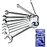 SPEEDWOX Mini Wrench Metric 10 Pcs Ignition Wrench Set 4mm-11mm Open End and Box End Standard Combination Wrench Spanner for Assembling Furniture Small Equipment Auto