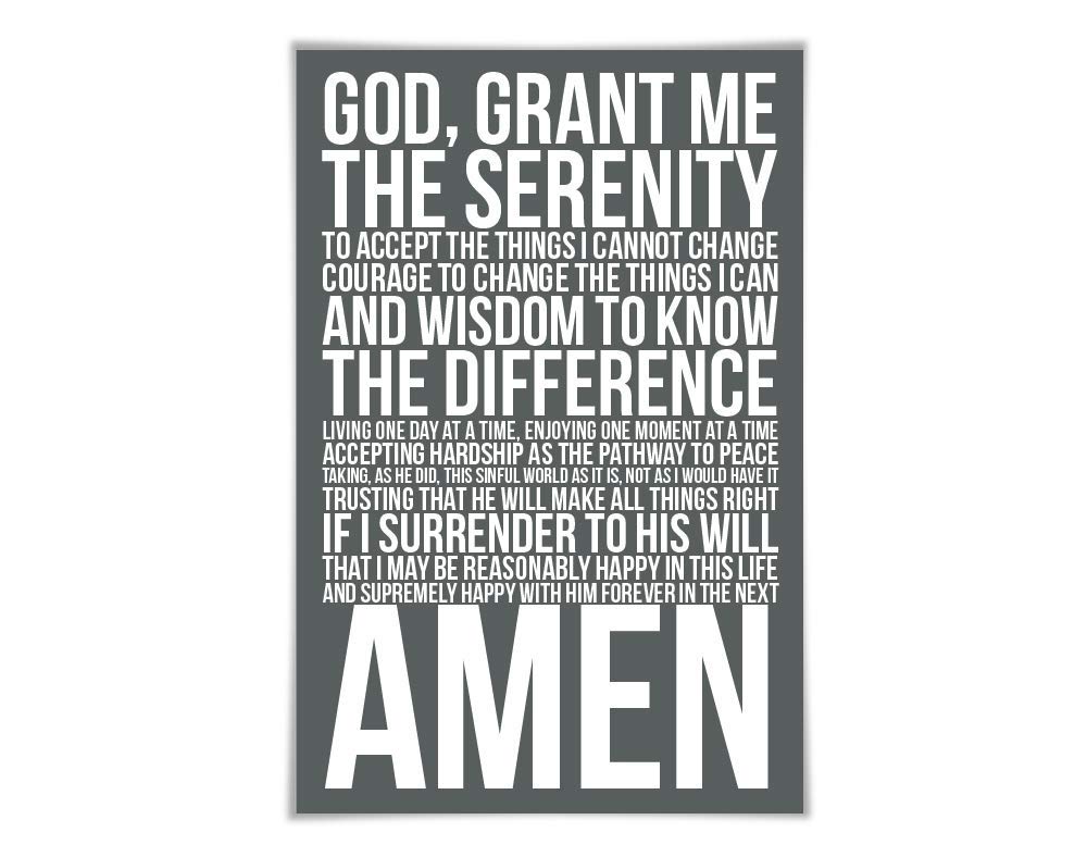 amazoncom serenity prayer art print 60 colours2 sizes motivational