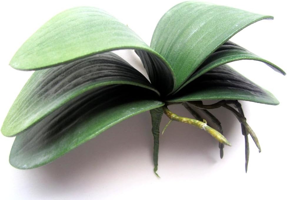 Artificial Green Flower Orchid Phalaenopsis Leaves Decorative Potted Plant Leaf Arrangement