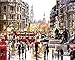 YEESAM ART Paint by Number Kits for Adults Kids - Rainy Night Walking Street 16x20 inch Linen Canvas Without Wooden Frame