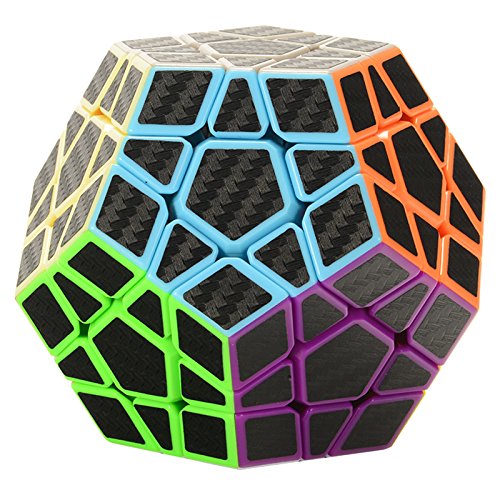 Twister.CK 3x3 Megaminx Speed Cube Magic Cube Brain Teasers Puzzles with Carbon Fiber Sticker