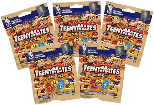 Teeny Mates - NBA Series 2 - BASKETBALL PACKS (5 Pack Lot)