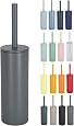 Spirella WC-Bürste „Cocco“ Mit Hygienischem Behälter – Dunkelgrau, Robust, Fürs Bad, 9,5x40 Cm