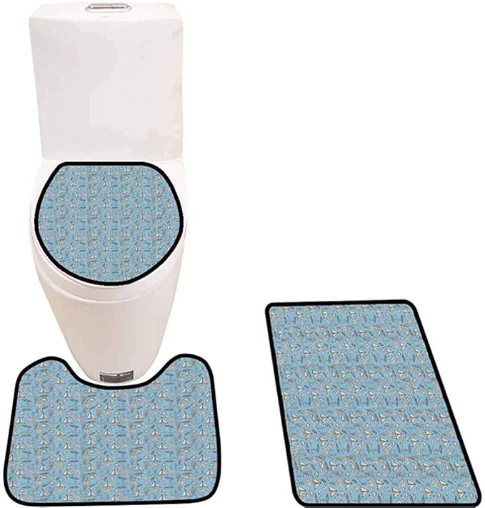 Juego de alfombras de baño de 3 Piezas Juego de alfombras de baño de
