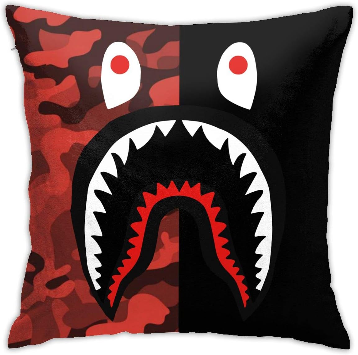 Trikahan Bape Blood Shark Throw Pillow Covers Sofa Bed Throw Cushion Cover Decoration 18"" X 18
