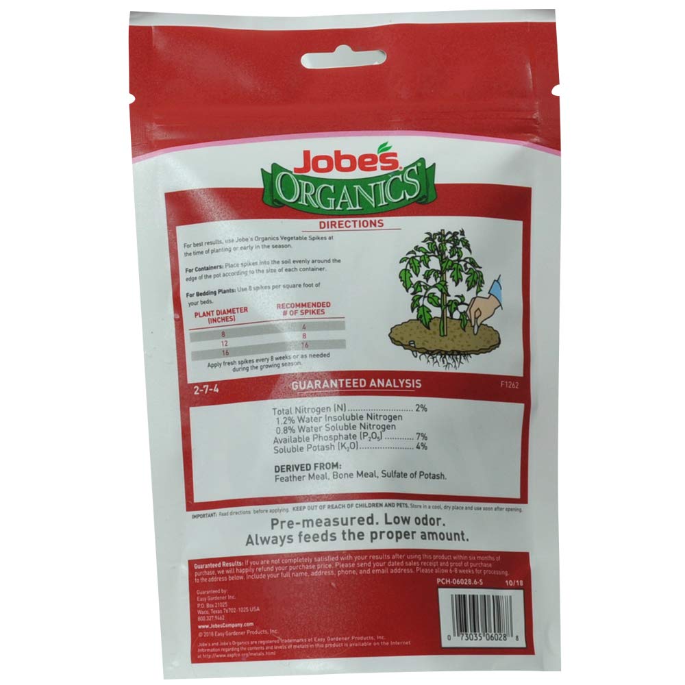 Jobe's Organics Vegetable & Tomato Fertilizer Spikes, 50 Spikes Buy