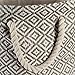 DII Woven Paper Storage Bin, Geo Diamond, Gray, Large Round